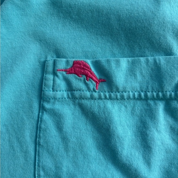 Tommy Bahama Crew Neck Pocket T-Shirt Regular Fit River Blue Men's Size M - Picture 7 of 9